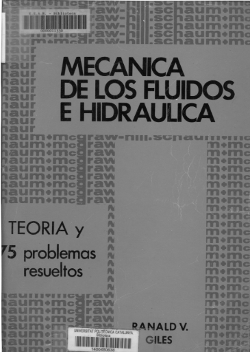 MECANICA DE LOS FLUIDOS E HIDRAULICA TEORIA Y PROBLEMAS RESUELTOS