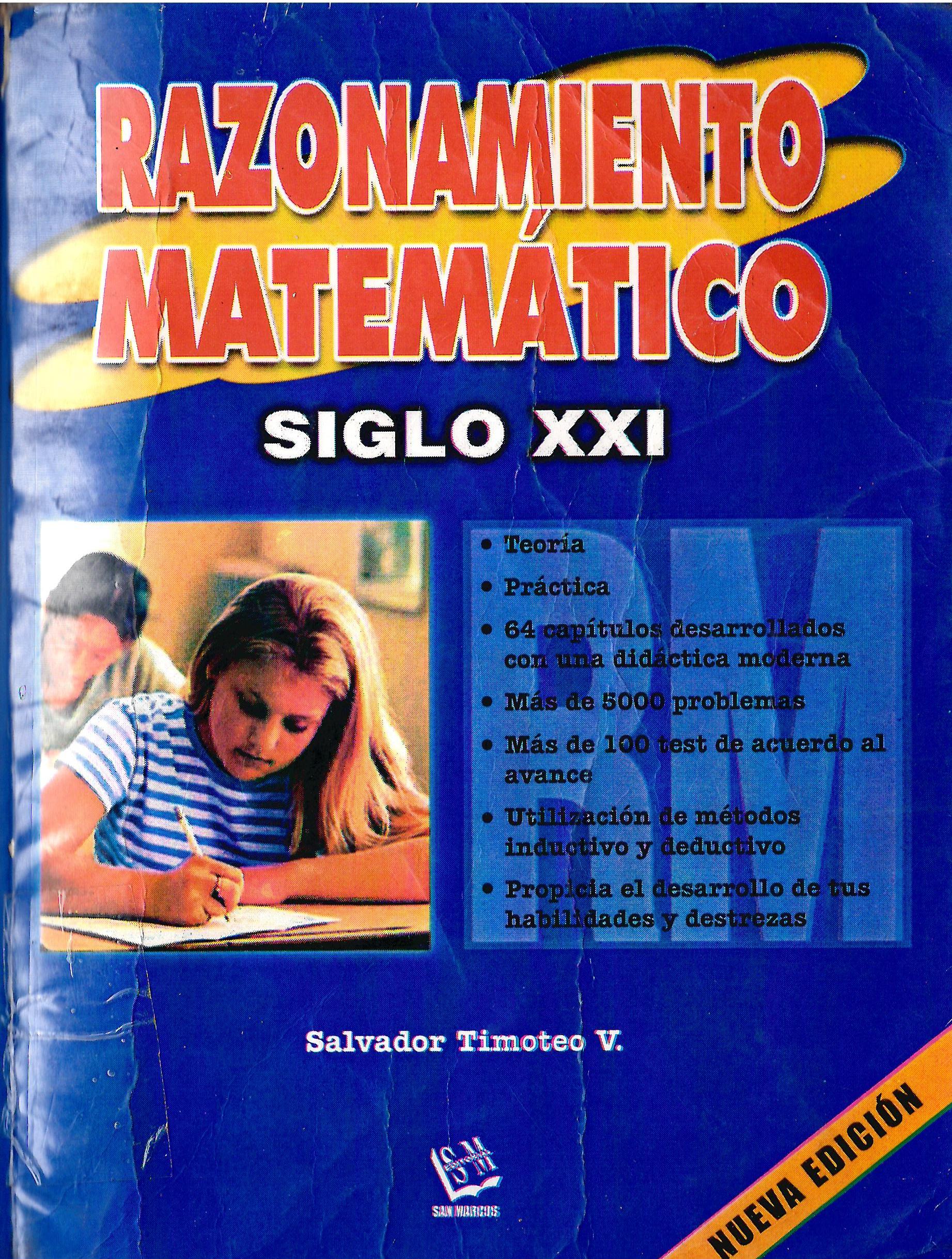 RAZONAMIENTO MATEMATICO SIGLO XXI