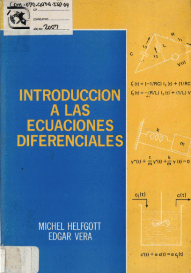 INTRODUCCION A LAS ECUACIONES DIFERENCIALES