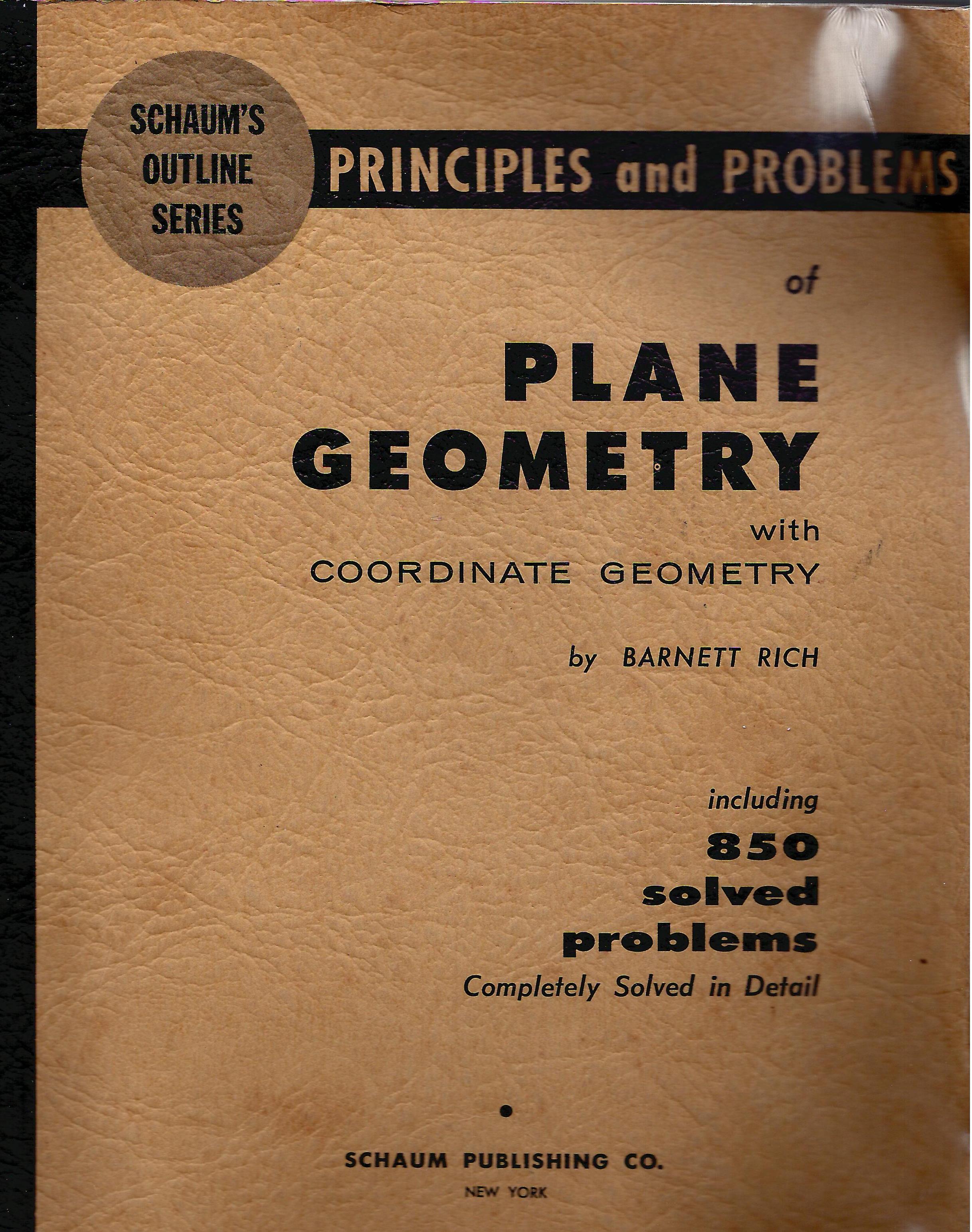 PRONCIPLES AND PROBLEMS OF PLANE GEOMETRY