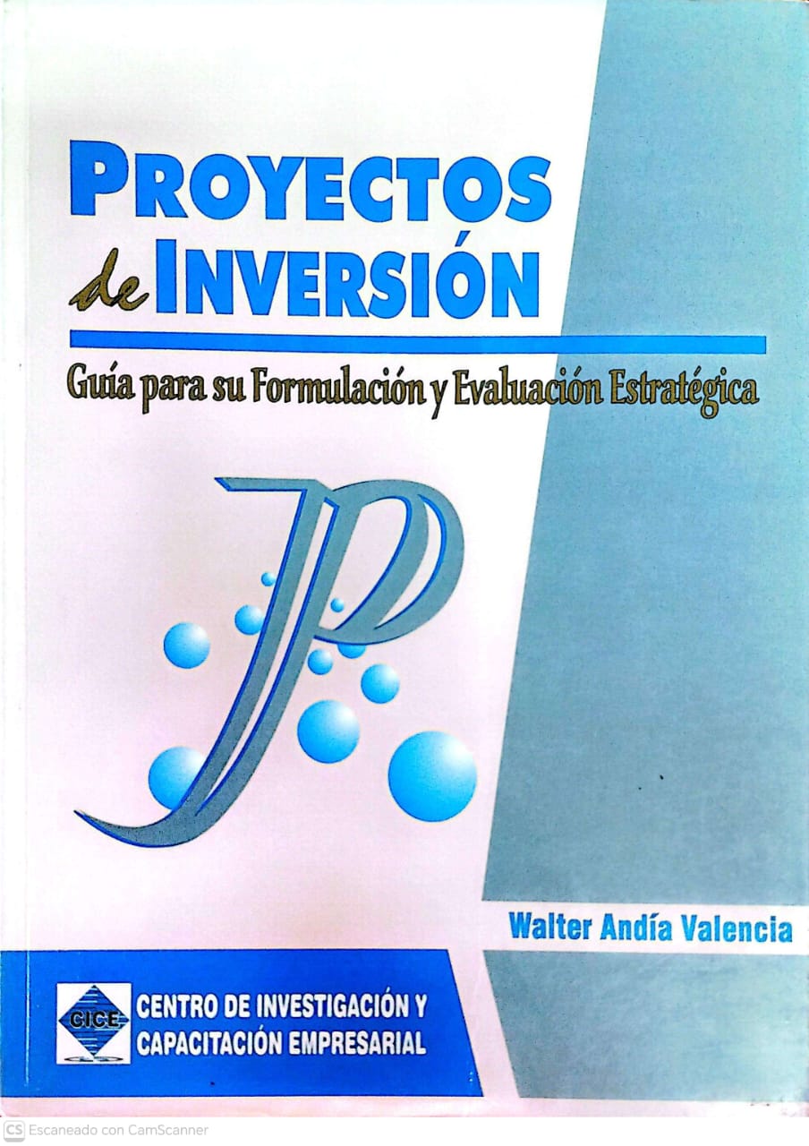 PROYECTOS DE INVERSION: GUIA PARA SU FORMULACION Y EVALUACION ESTRATEGICA