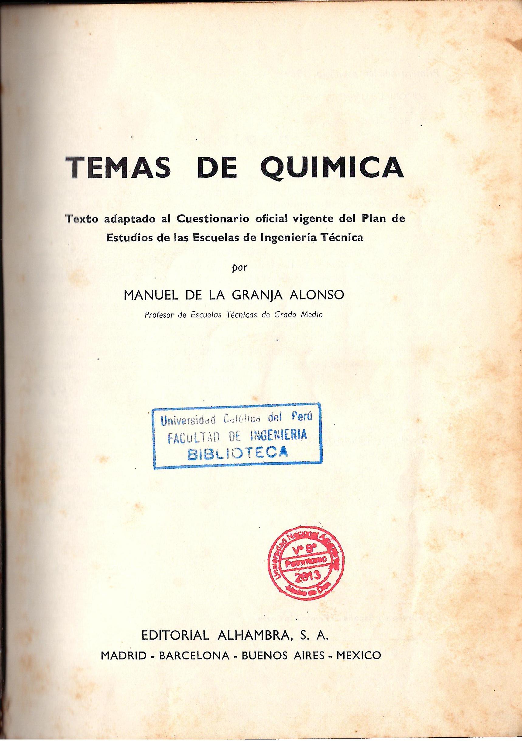 TEMAS DE QUIMICA