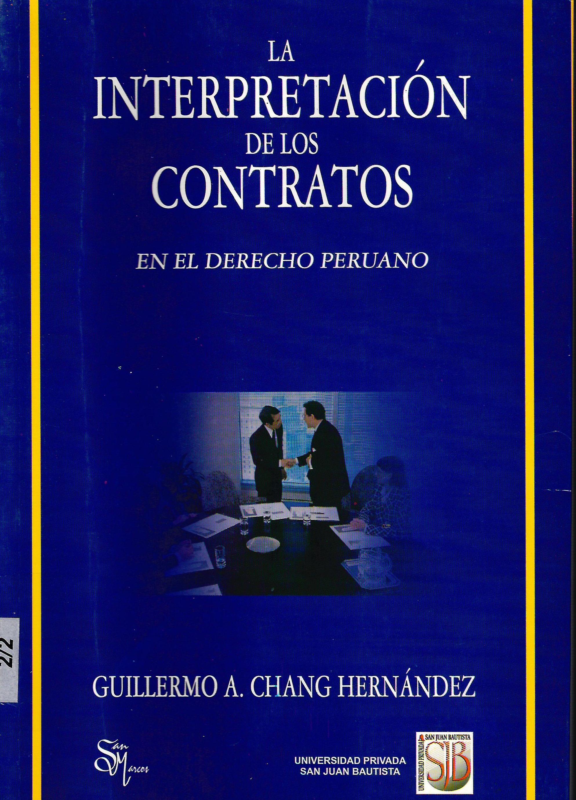 LA INTERPRETACION DE LOS CONTRATOS