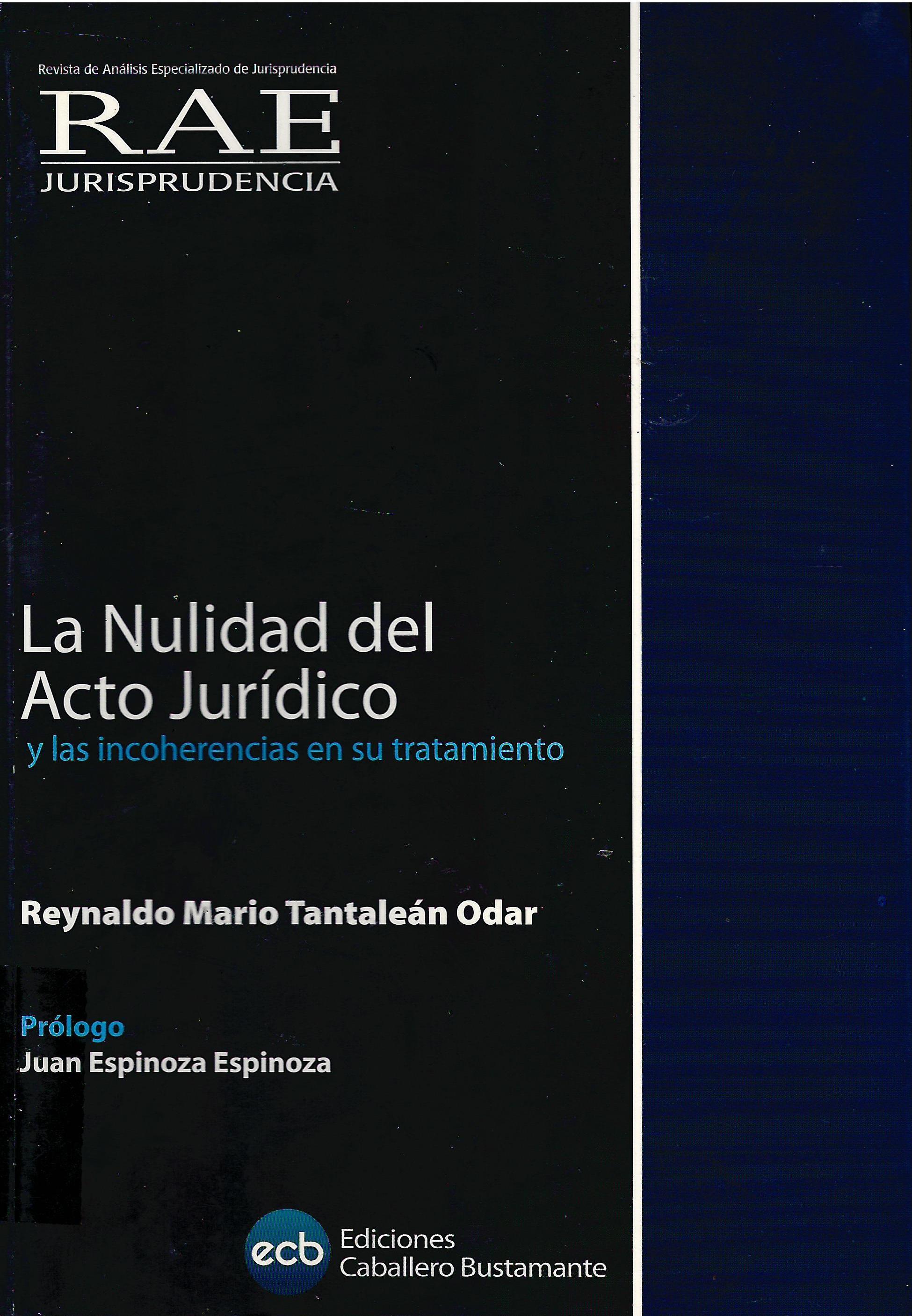 LA NULIDAD DEL ACTO JURIDICO