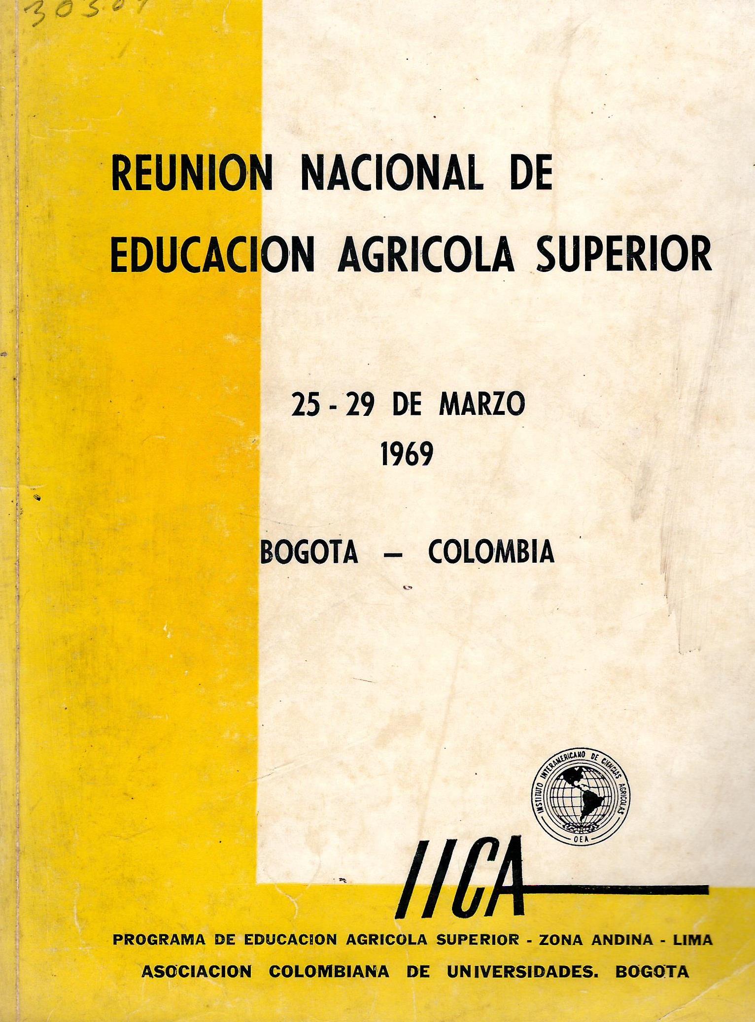 REUNION NACIONAL DE EDUCACION AGRICOLA SUPERIOR