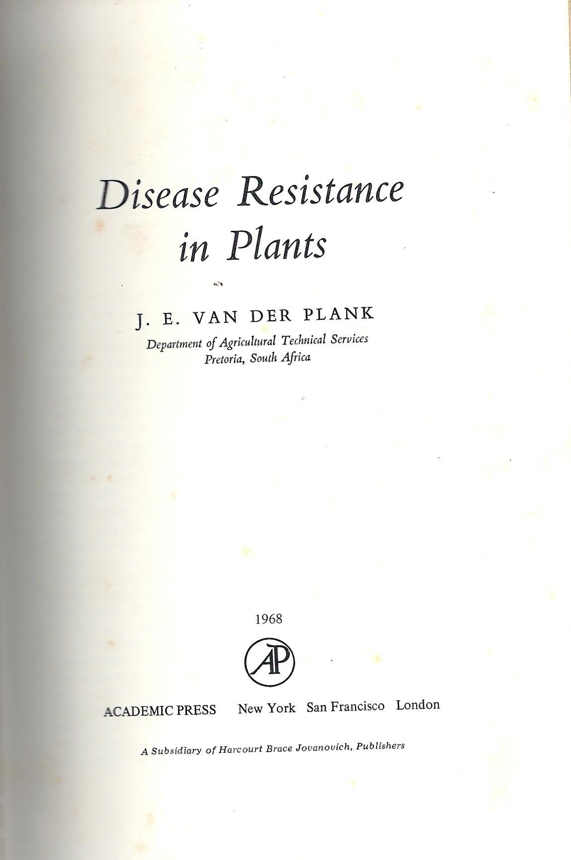 DISEASE RESISTANCE IN PLANTS
