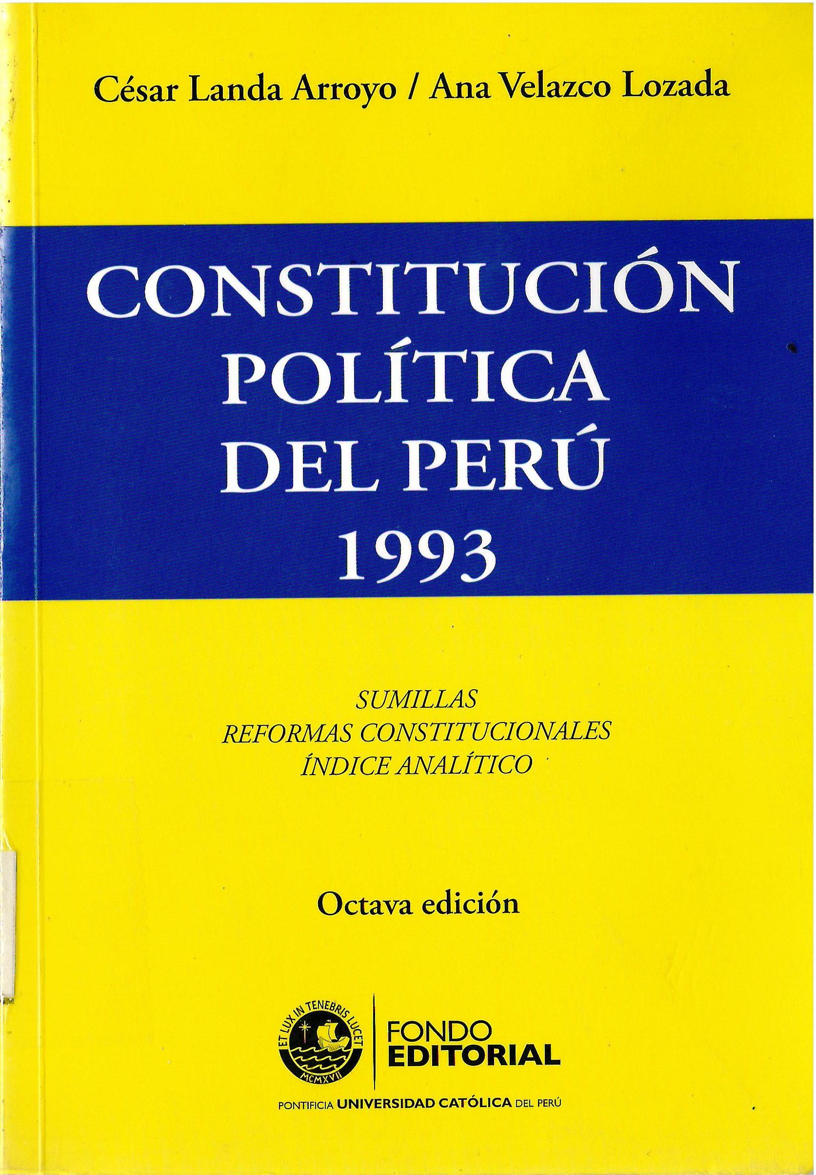 CONSTITUCION POLITICA DEL PERU 1993