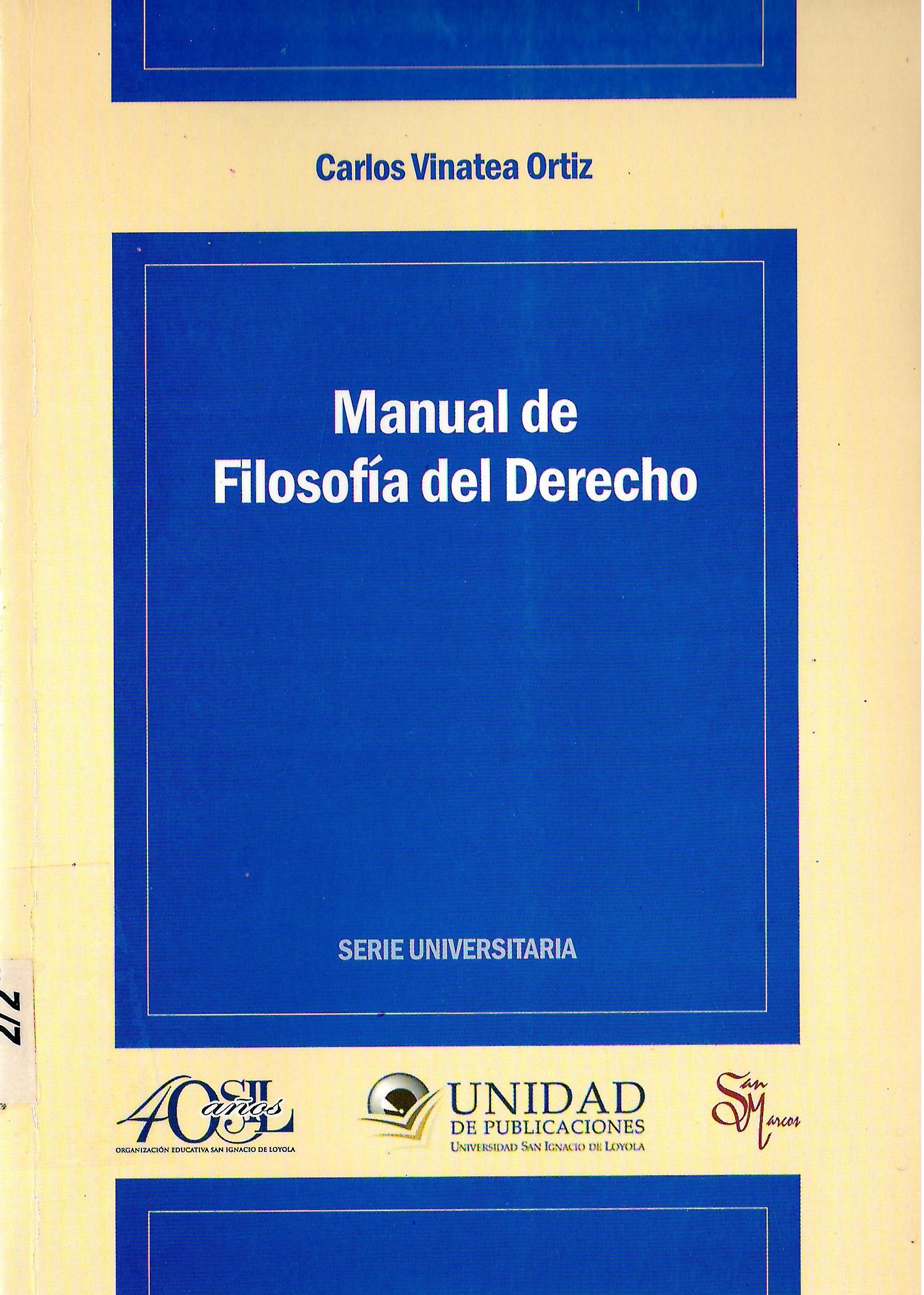 MANUAL DE FILOSOFIA DEL DERECHO