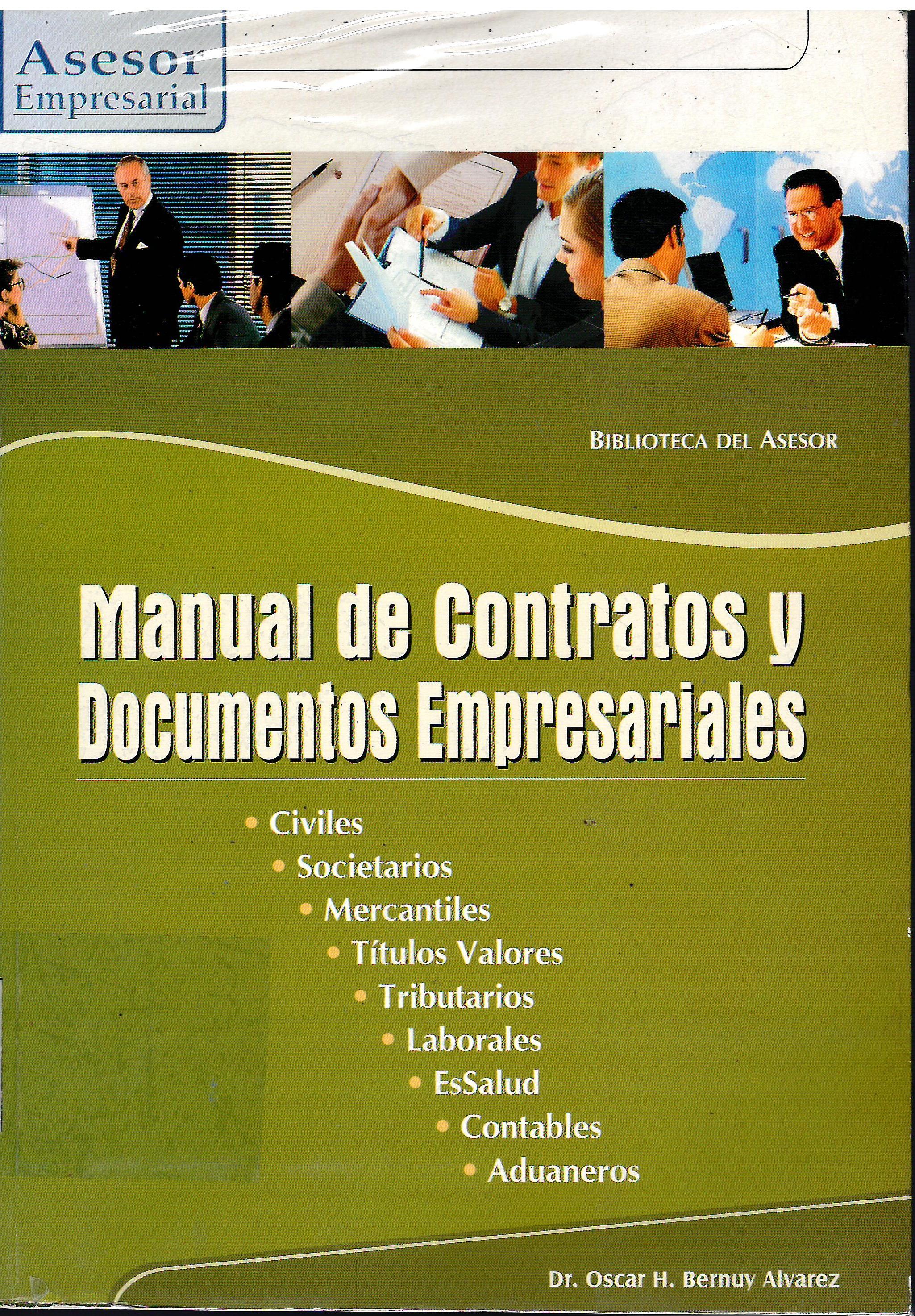MANUAL DE CONTRATOS Y DOCUMENTOS EMPRESARIALES