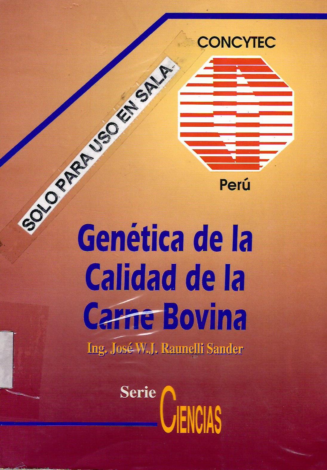 GENETICA DE LA CALIDAD DE LA CARNE BOVINA