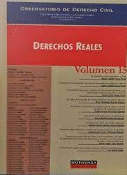 OBSERVATORIO DE DERECHO CIVIL  DERECHOS REALES VOLUMEN 15