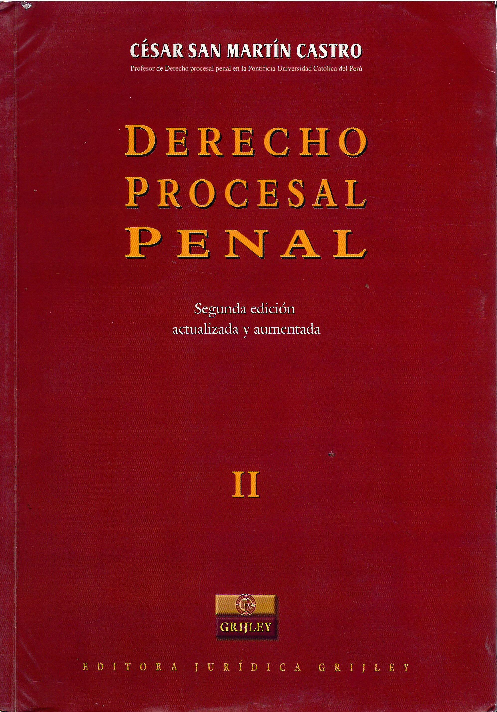 DERECHO PROCESAL PENAL. TOMO II