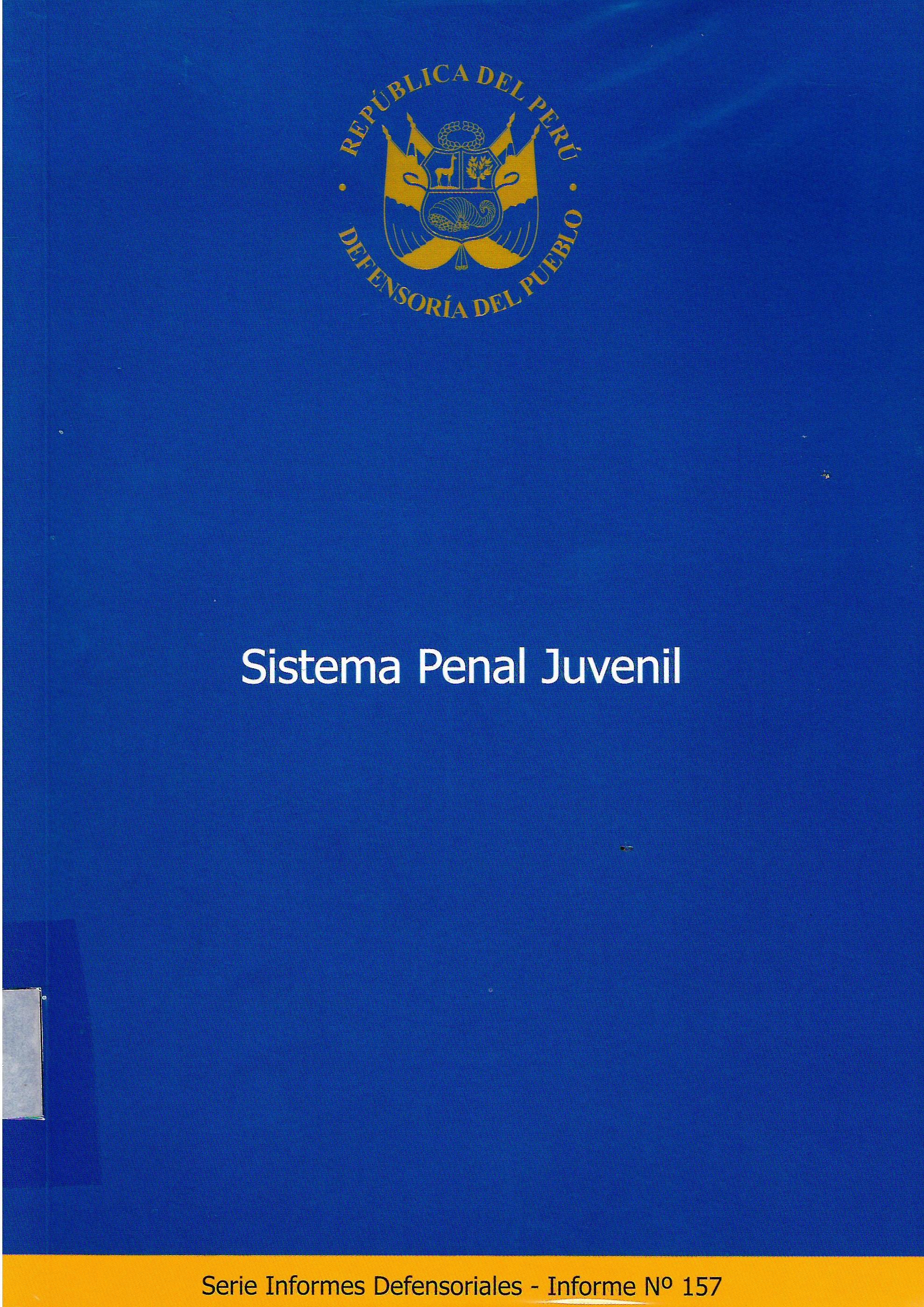 SISTEMA PENAL JUVENIL