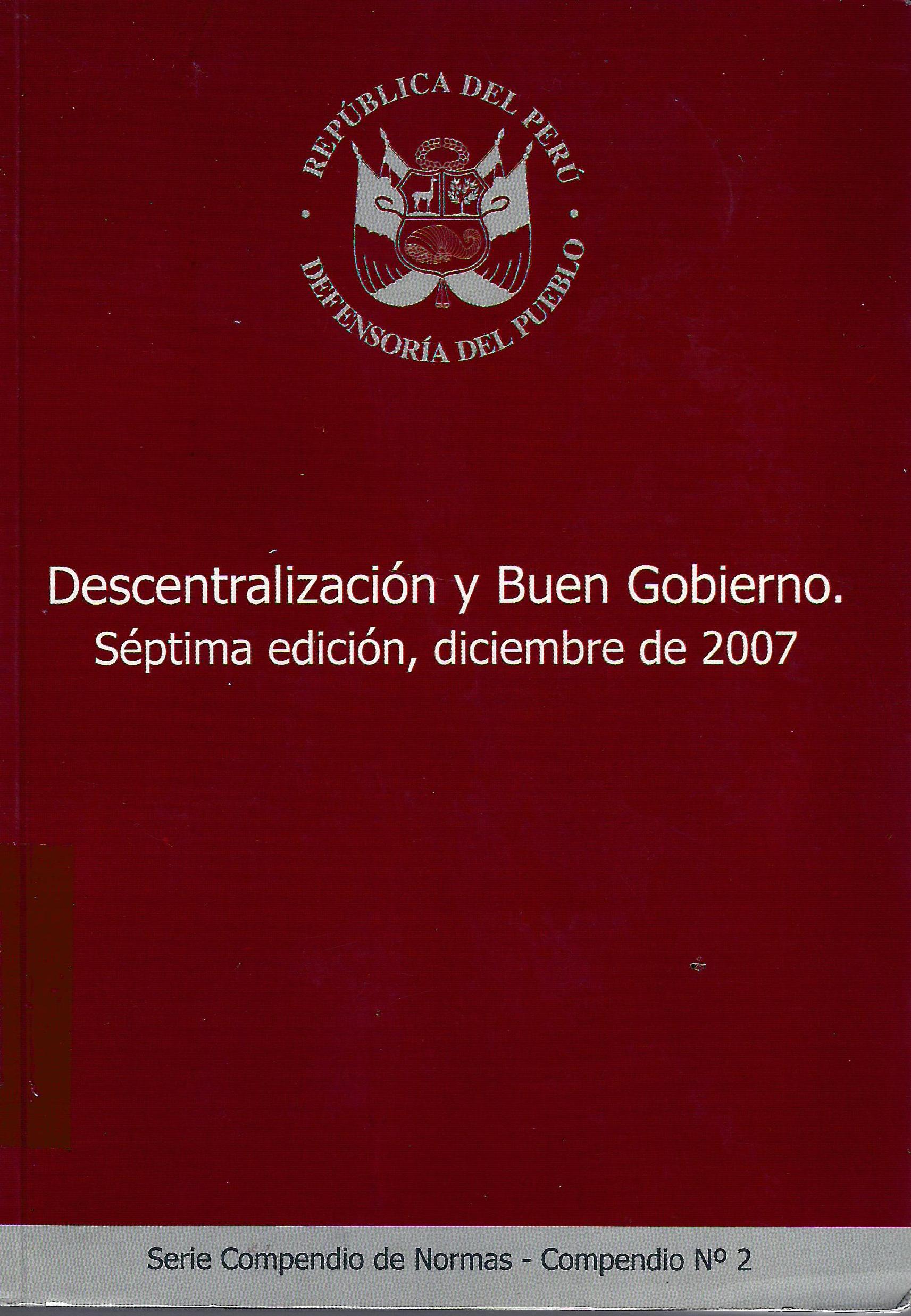 DESCENTRALIZACION Y BUEN GOBIERNO