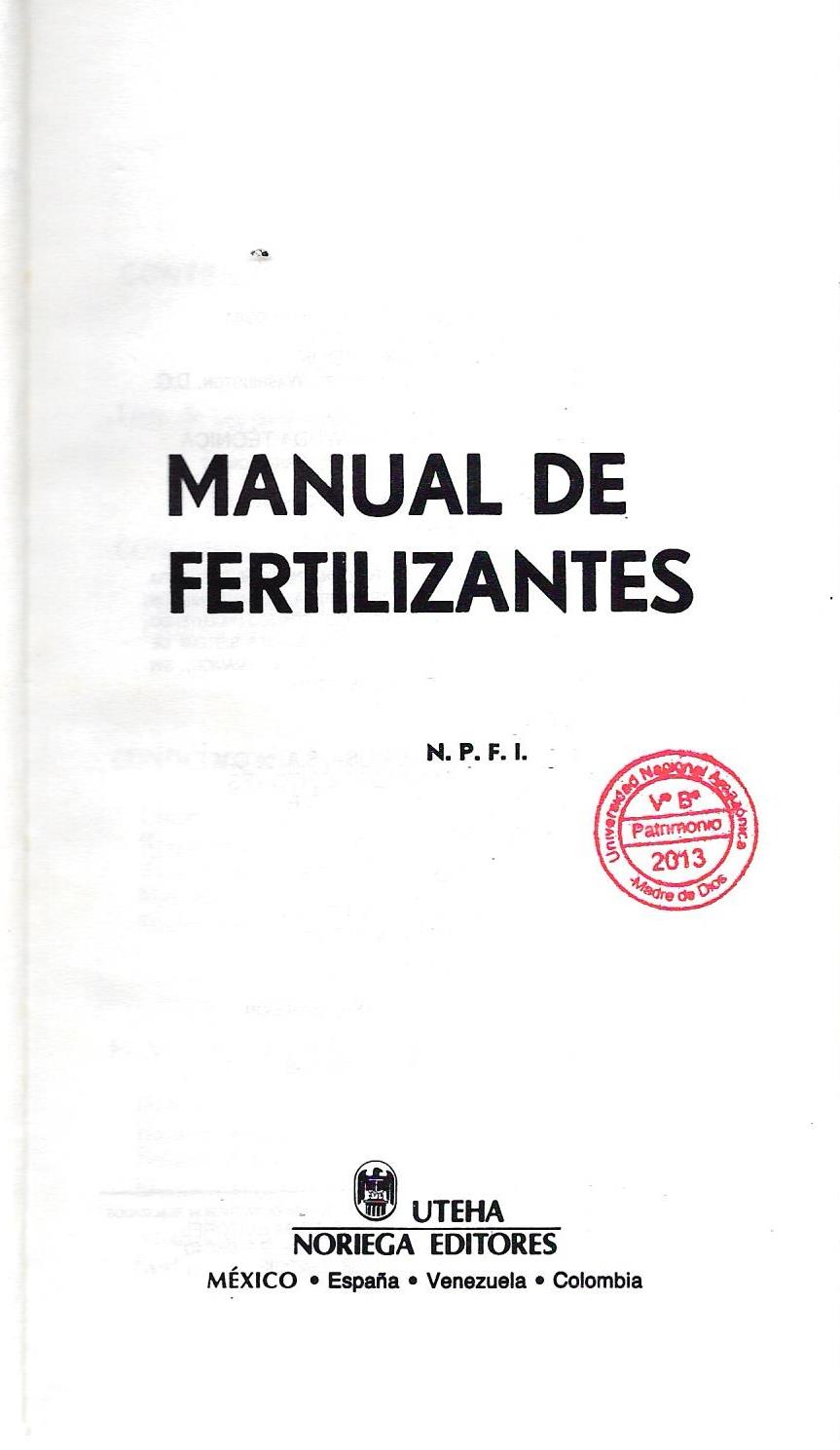 MANUAL DE FERTILIZANTES