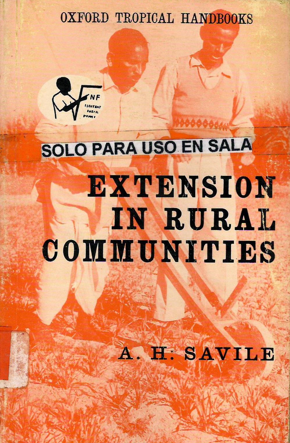 EXTENSION IN RURAL COMUNITIES