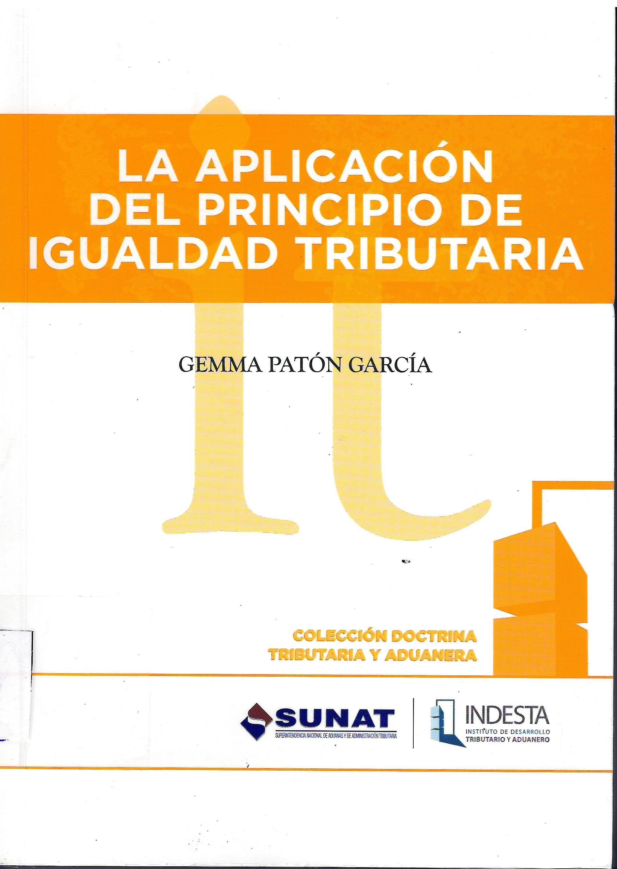 LA APLICACION DEL PRINCIPIO DE IGUALDAD TRIBUTARIA