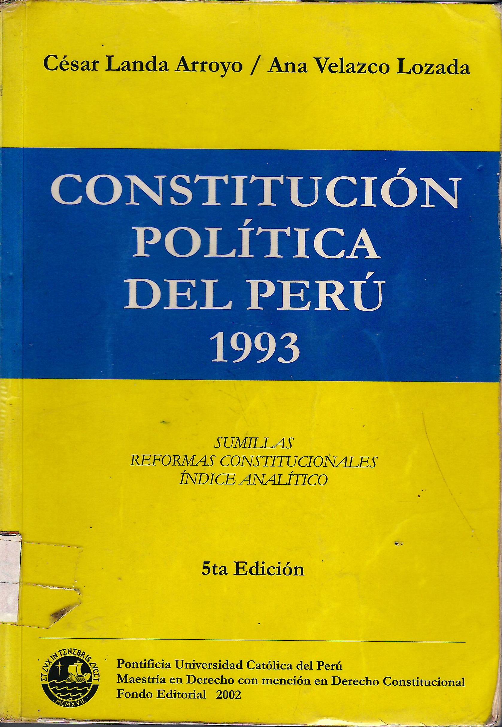 CONSTITUCION POLITICA DEL PERU 1993