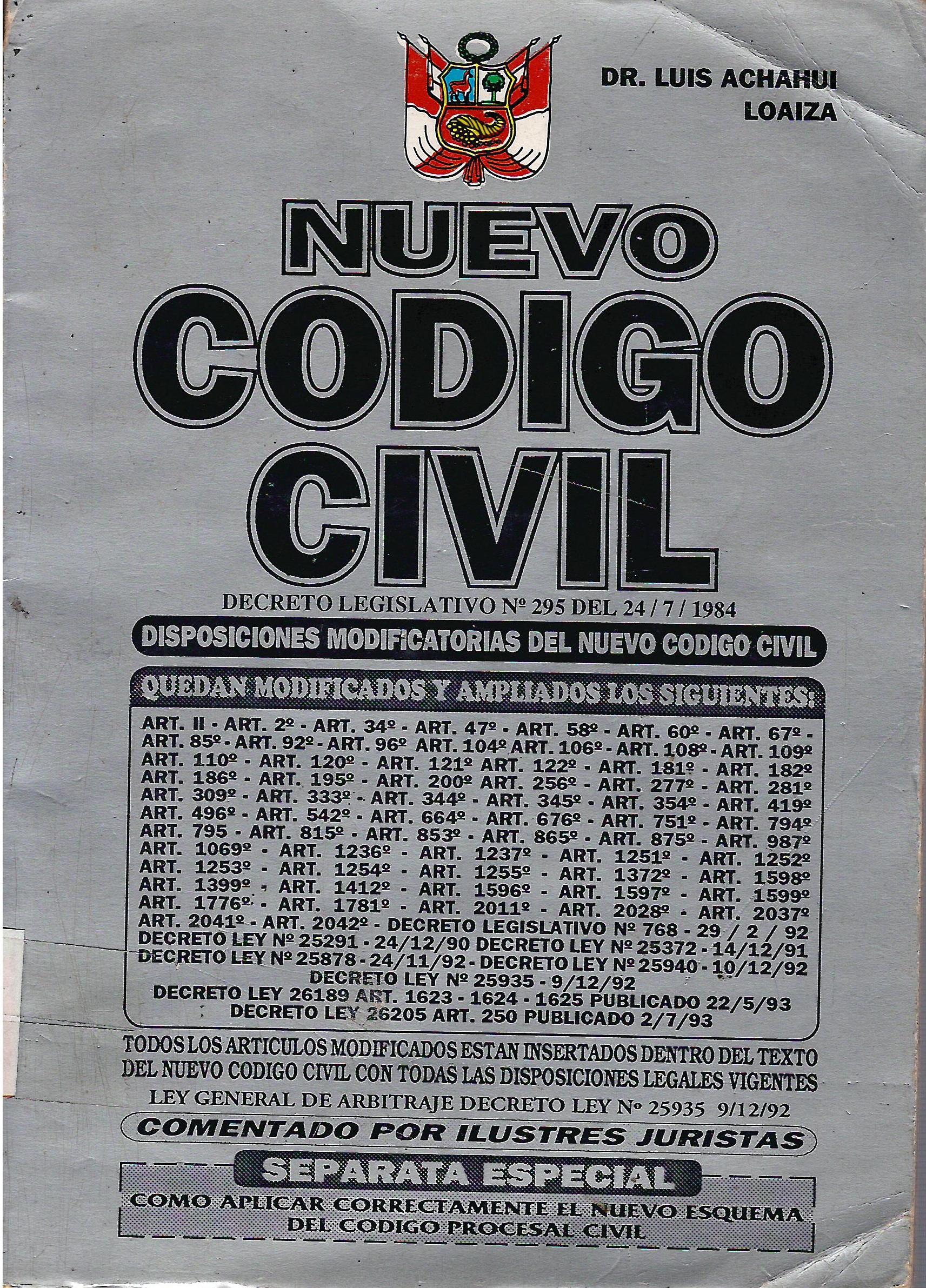 NUEVO CODIGO CIVIL