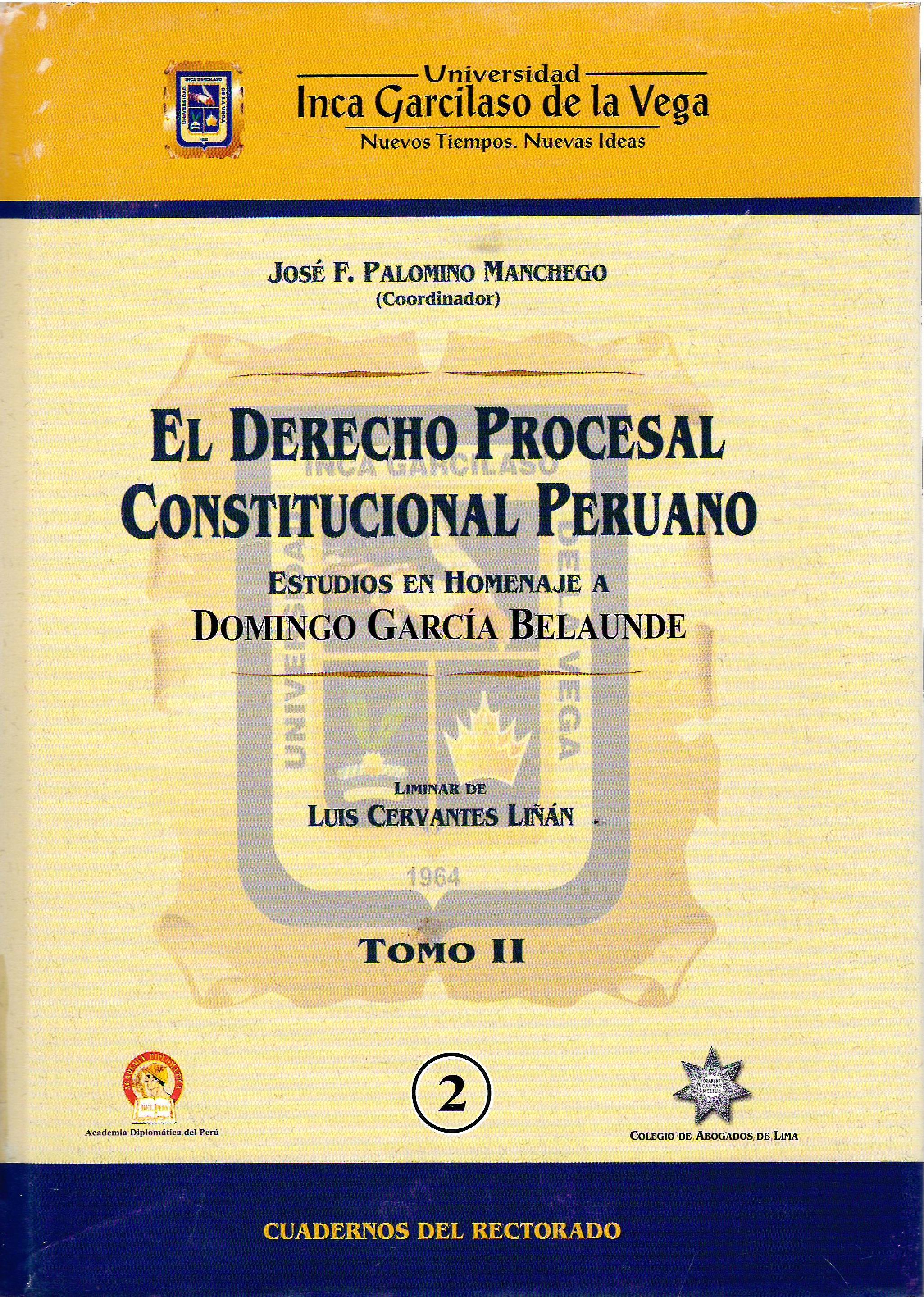 EL DERECHO CONSTITUCIONAL PERUANO TOMO II