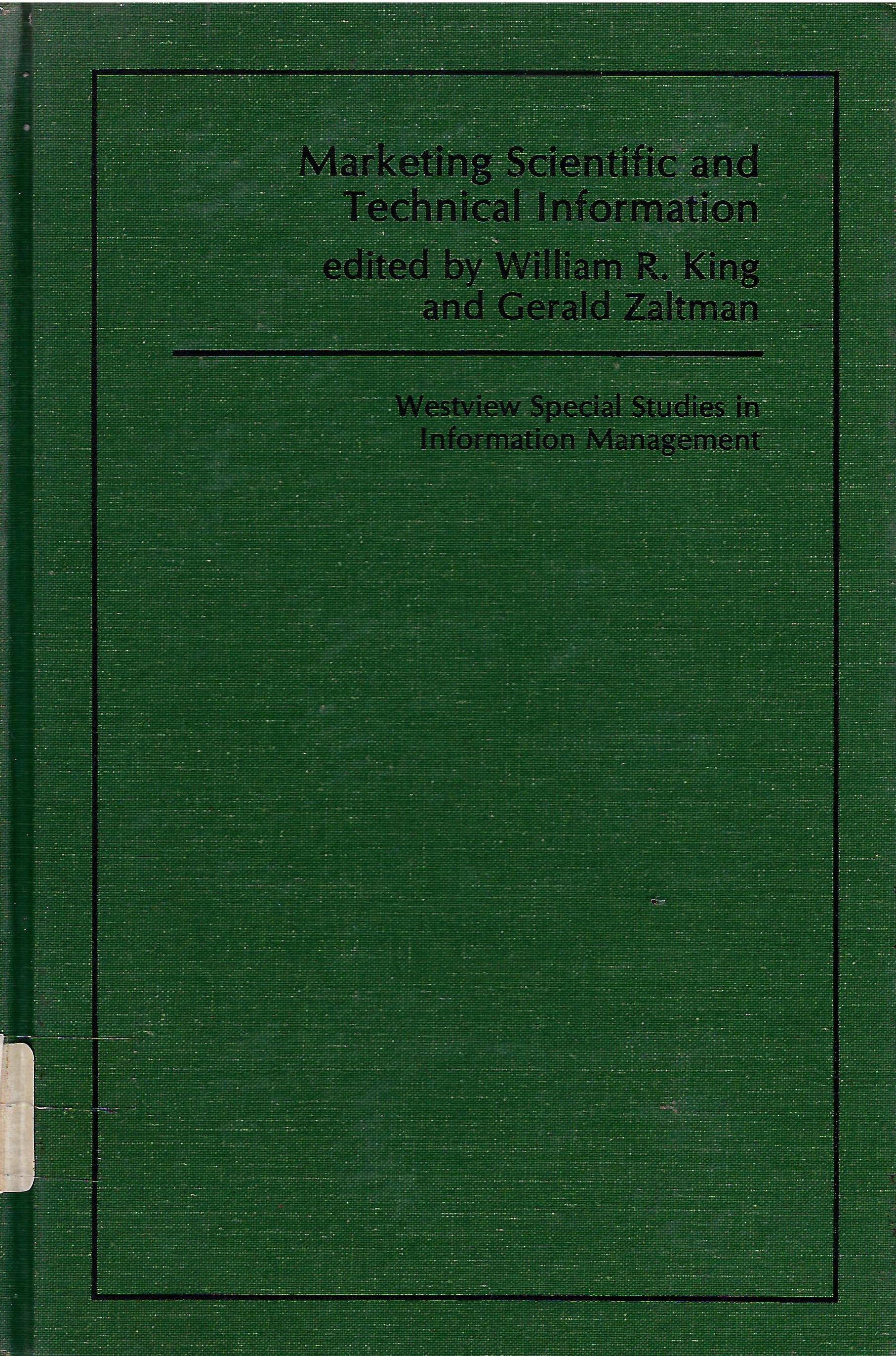 MARKETING SCIENTIFIC AND TECHNICAL INFORMATION