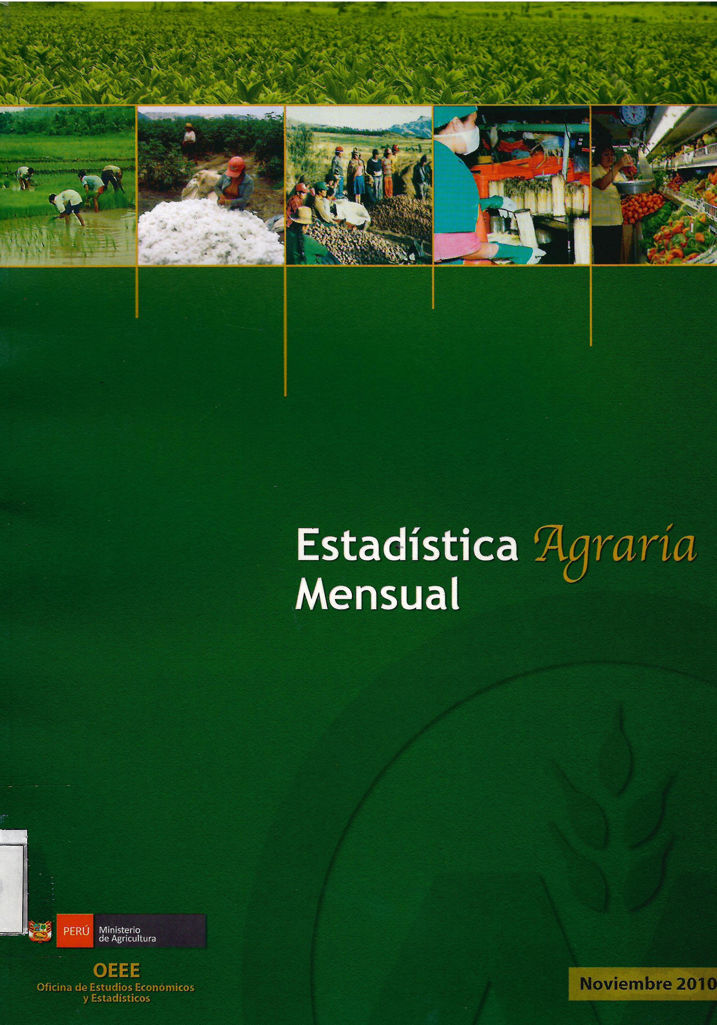ESTADISTICA AGRARIA MENSUAL