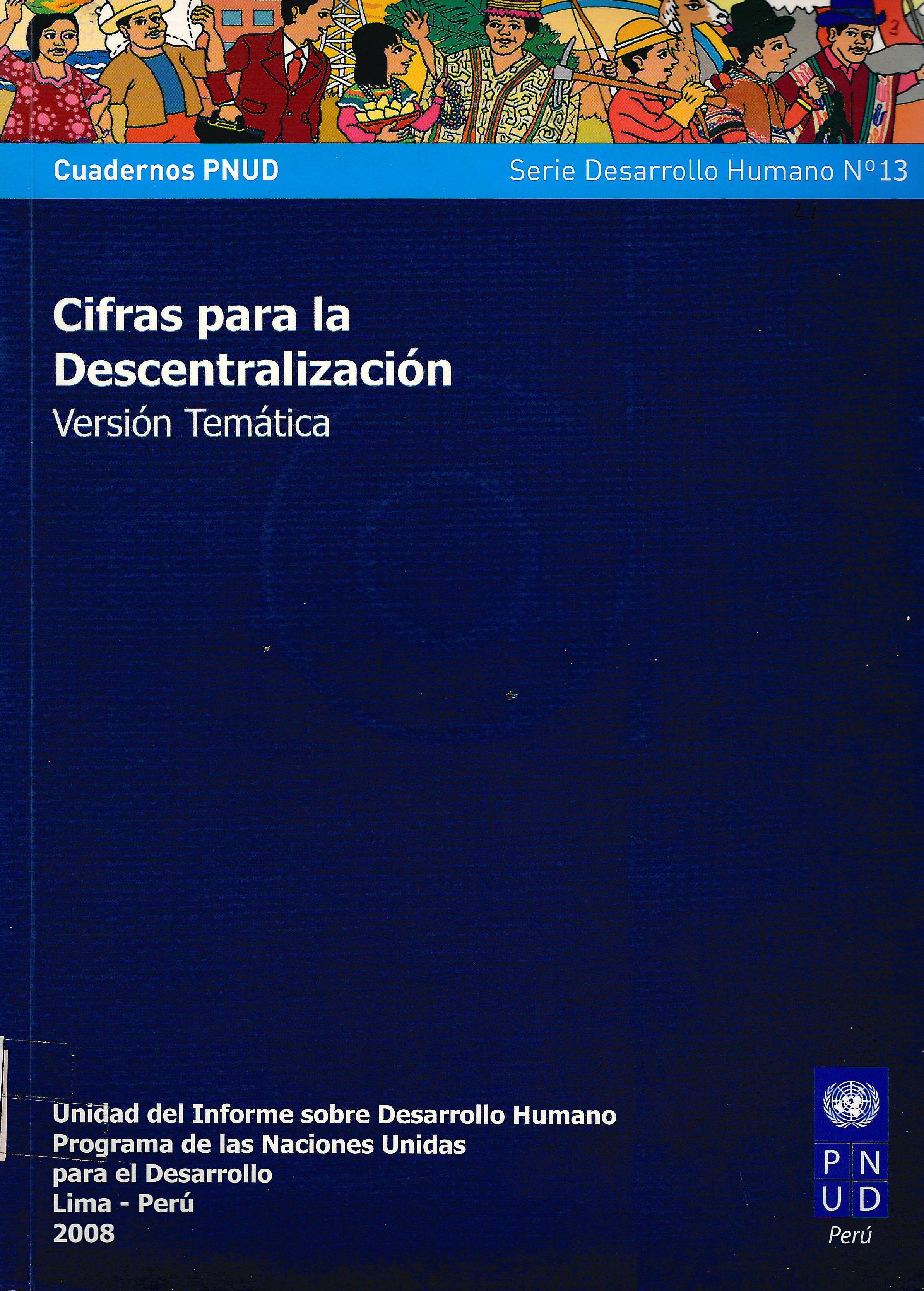 CIFRAS PARA LA DESCENTRALIZACION