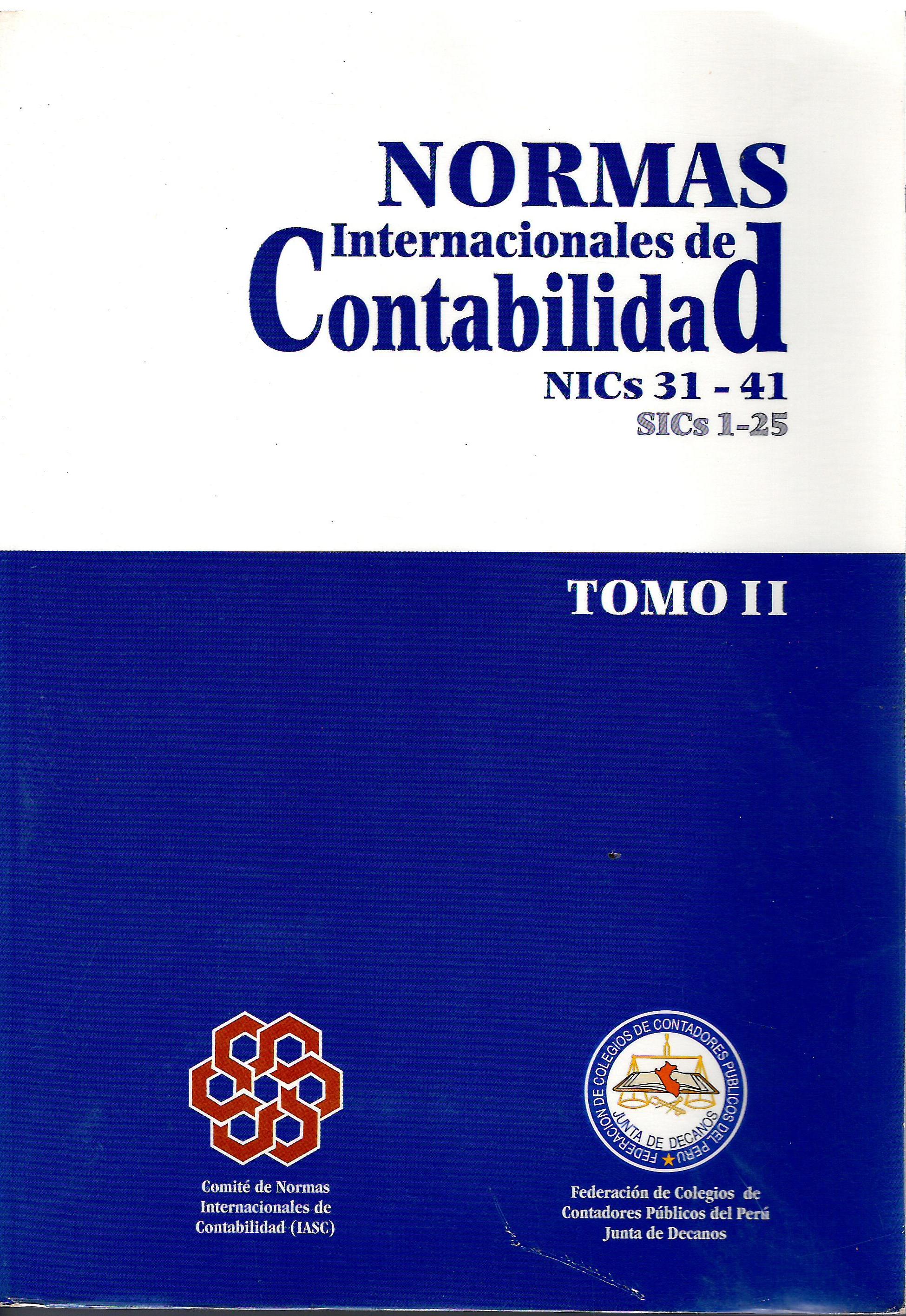NORMAS INTERNACIONALES DE CONTABILIDAD TOMO II