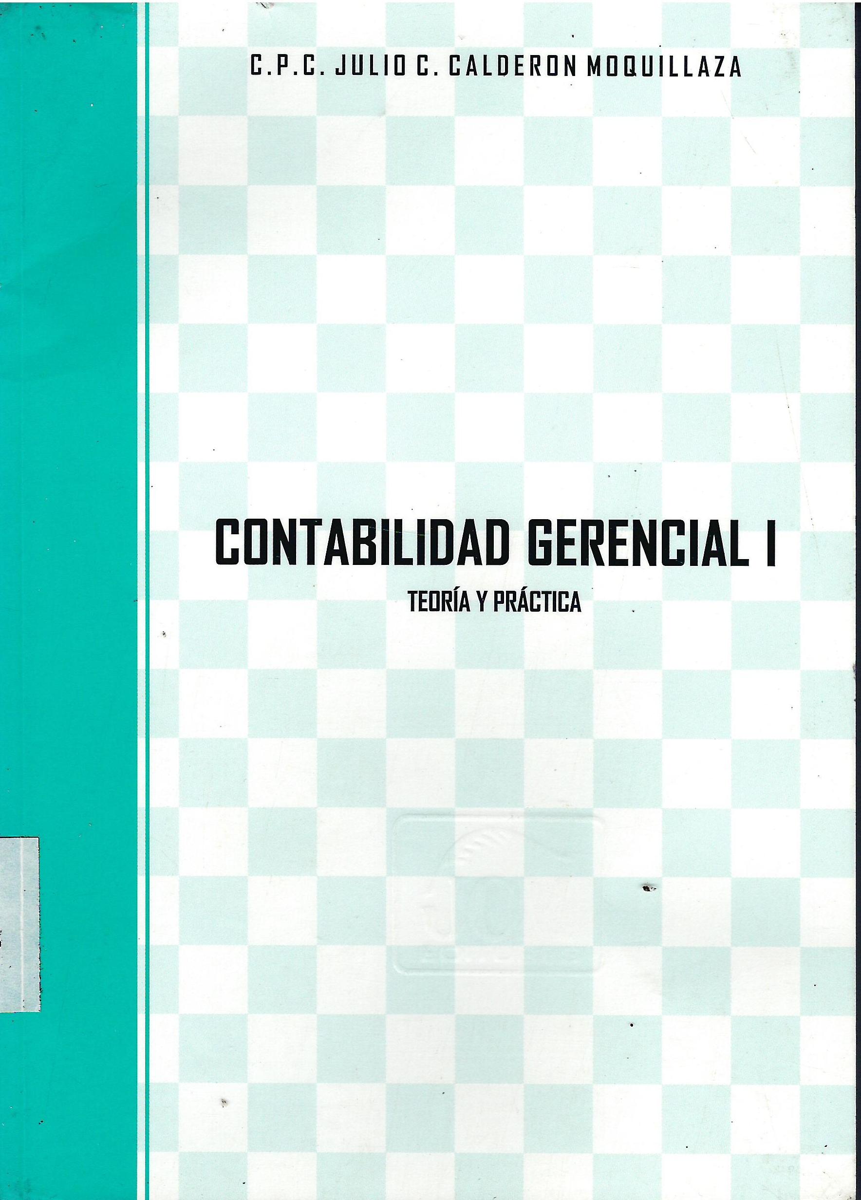 CONTABILIDAD GERENCIAL I