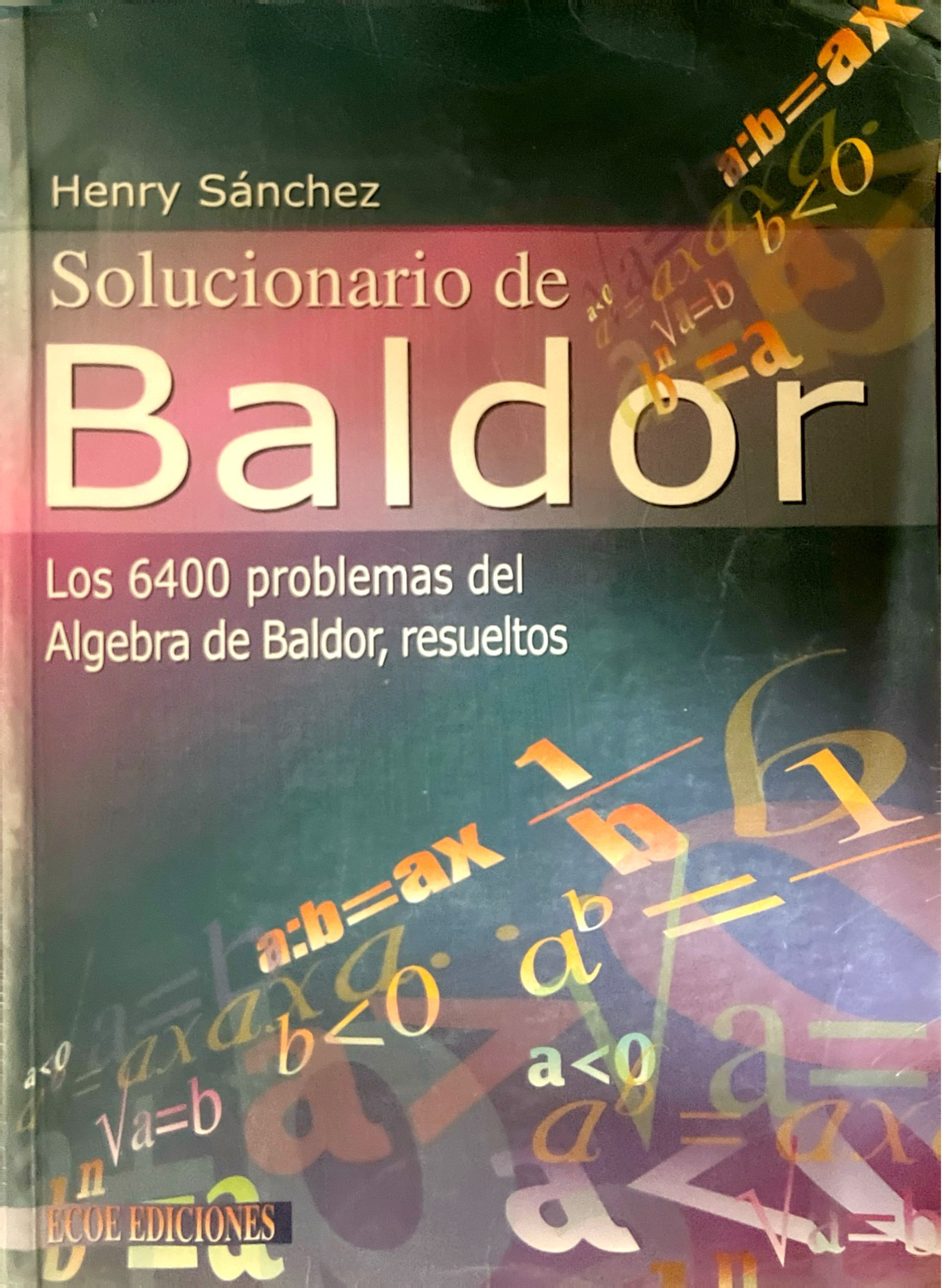 SOLUCIONARIO DE BALDOR