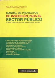 MANUAL DE PROYECTOS DE INVERSION PARA EL SECTOR PUBLICO