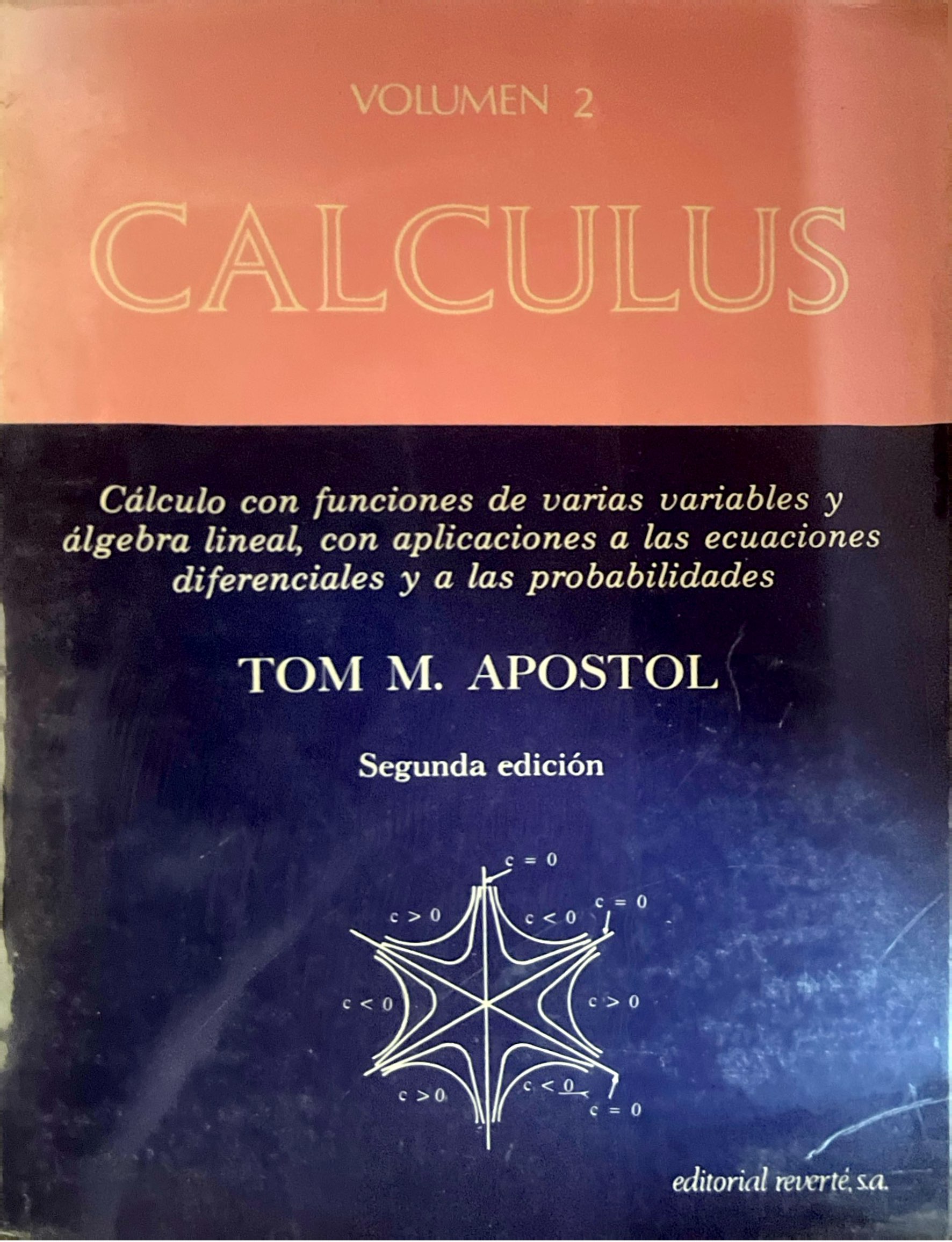 CALCULUS: CALCULO CON FUNCIONES DE VARIAS VARIABLES Y ALGEBRA LINEAL, CON APLICACIONES A LAS ECUACIONES DIFERENCIALES Y A LAS PROBABILIDADES VOL. II