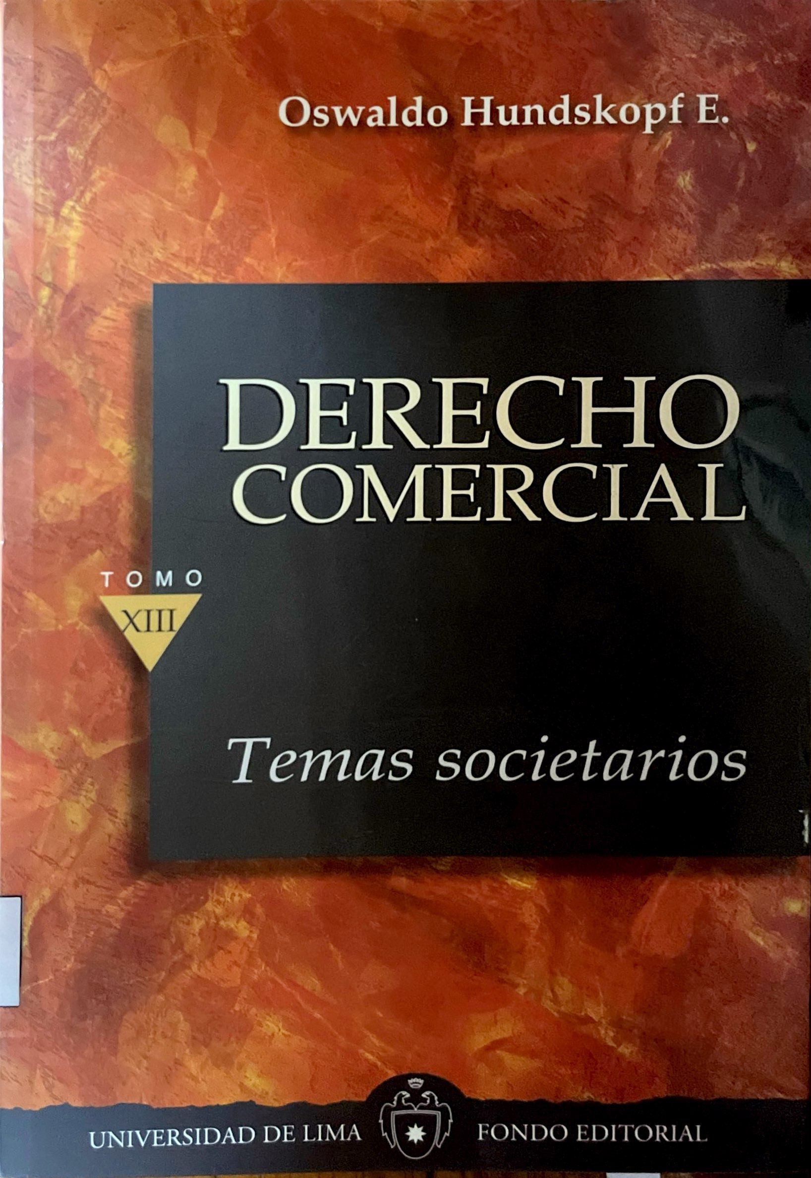 DERECHO COMERCIAL: TEMAS SOCIETARIOS TOMO XIII