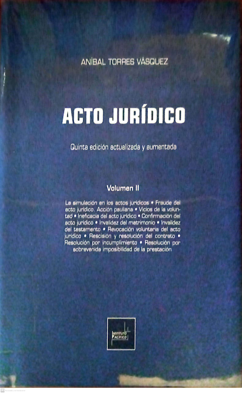 ACTO JURIDICO. VOLUMEN II