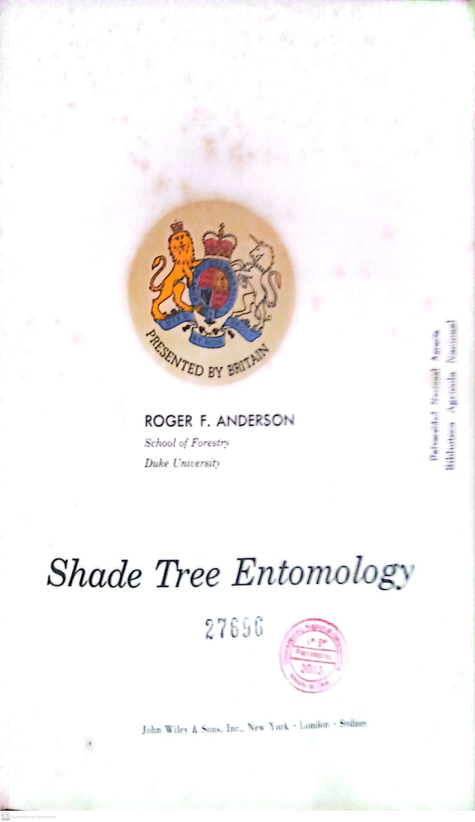 FOREST AND SHADE TREE ENTOMOLOGY