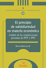 EL PRICIPIO DE SUBSIDIARIDAD EN MATERIA ECONOMICA