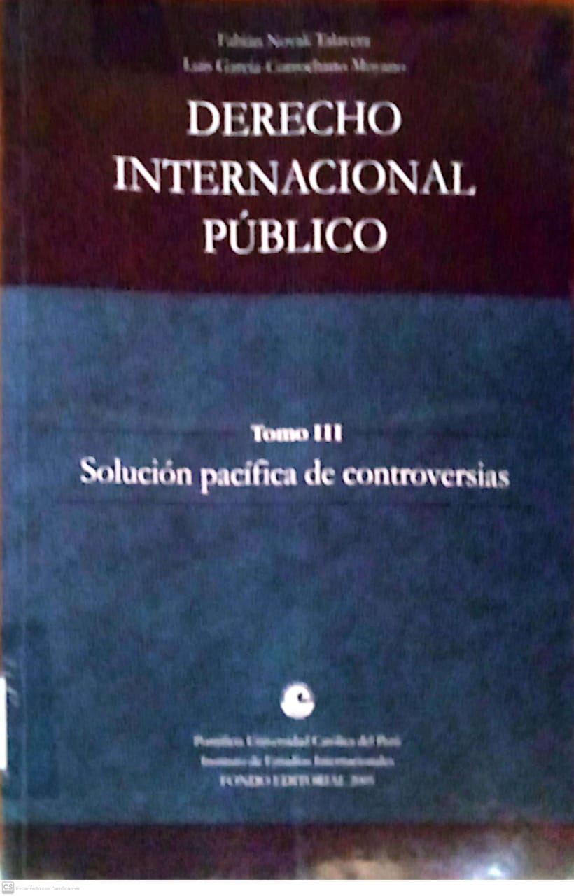 DERECHO INTERNACIONAL PUBLICO. TOMO III